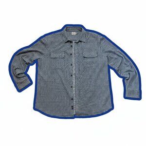Faherty Blue and White Checkered Flannel